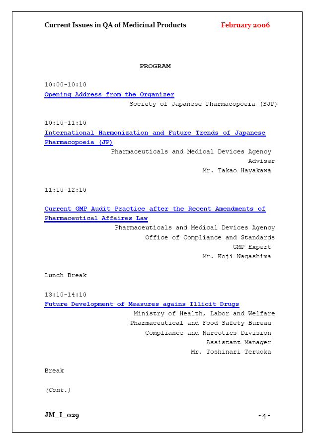 Current Issues in QA of Medicinal Products 2006 (Single User License)