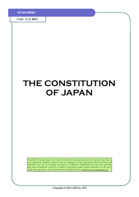 The Constitution of Japan