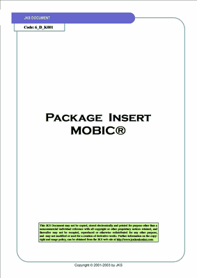 Package Insert Mobic
