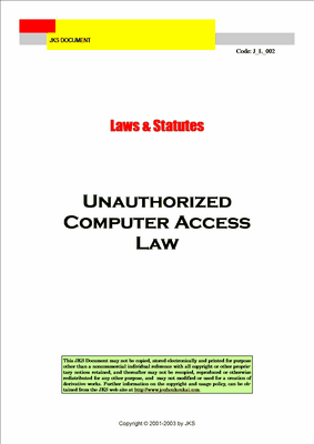 Unauthorized Computer Access Law