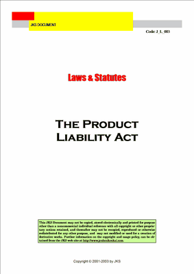 The Product Liability Act